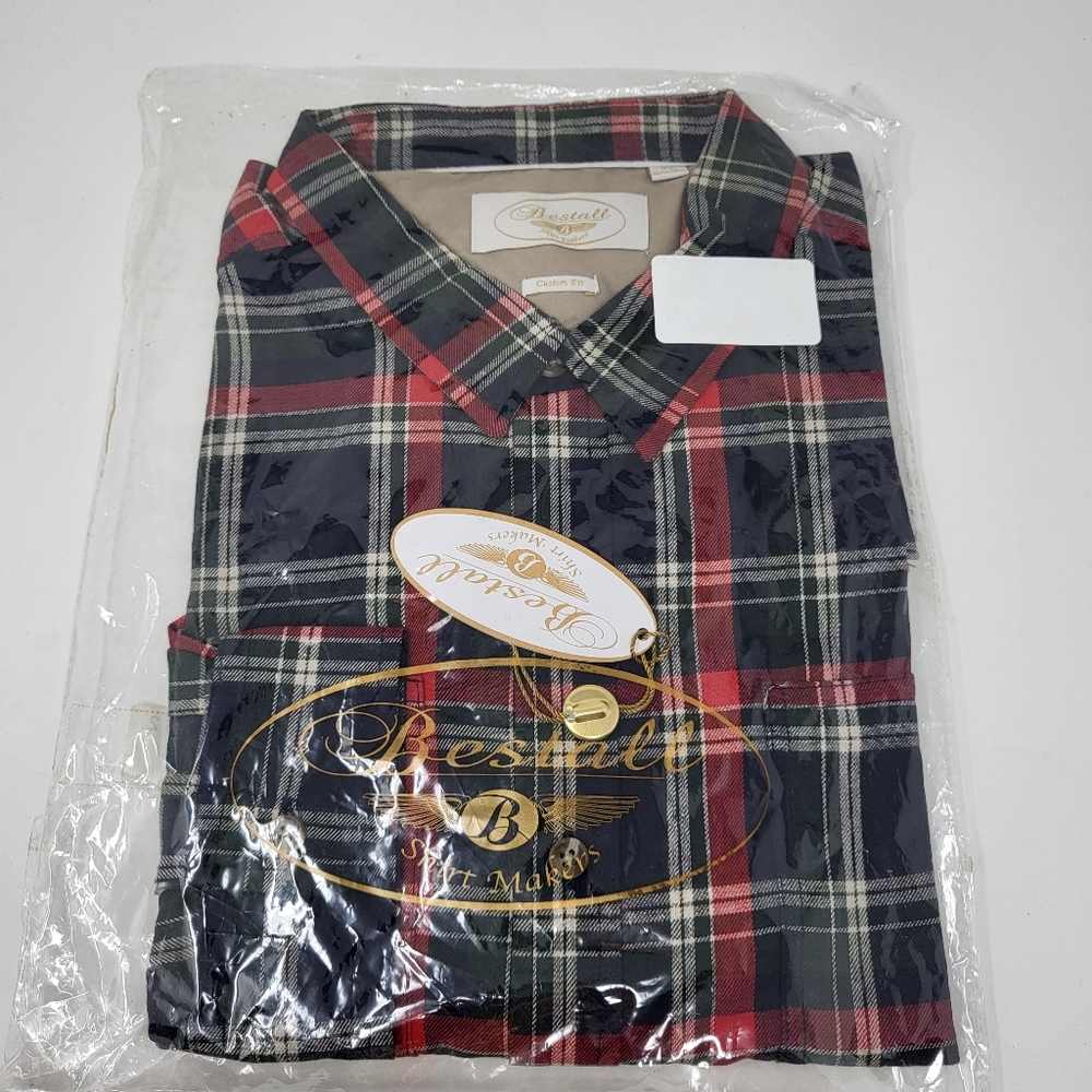 Bestall Shirt Makers Mens Long Sleeve Shirt Custom Fit Size XL